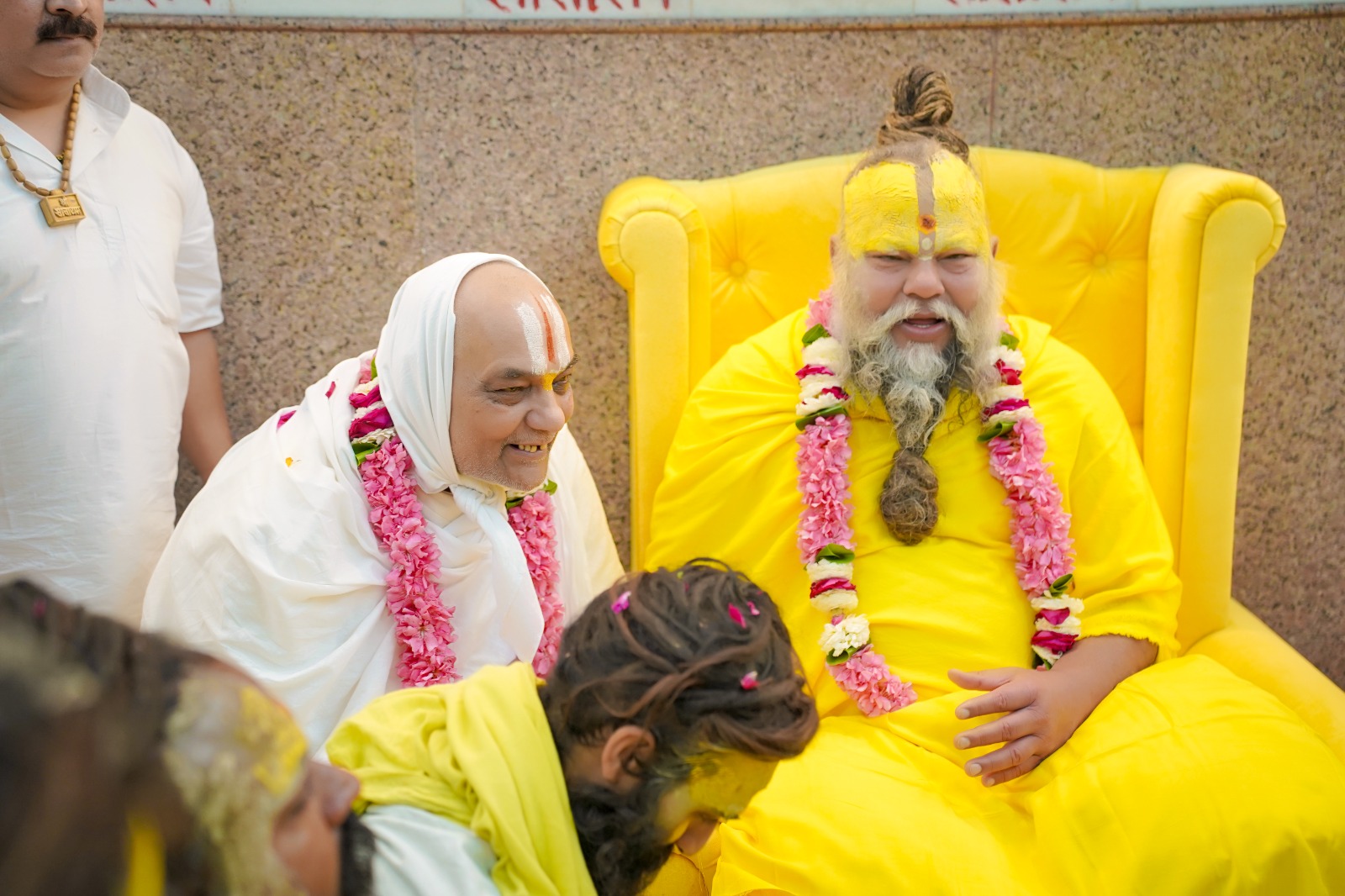 Pujya Biharidas ji Maharaj with Parampujya Shri Hit Premanand ji Maharaj